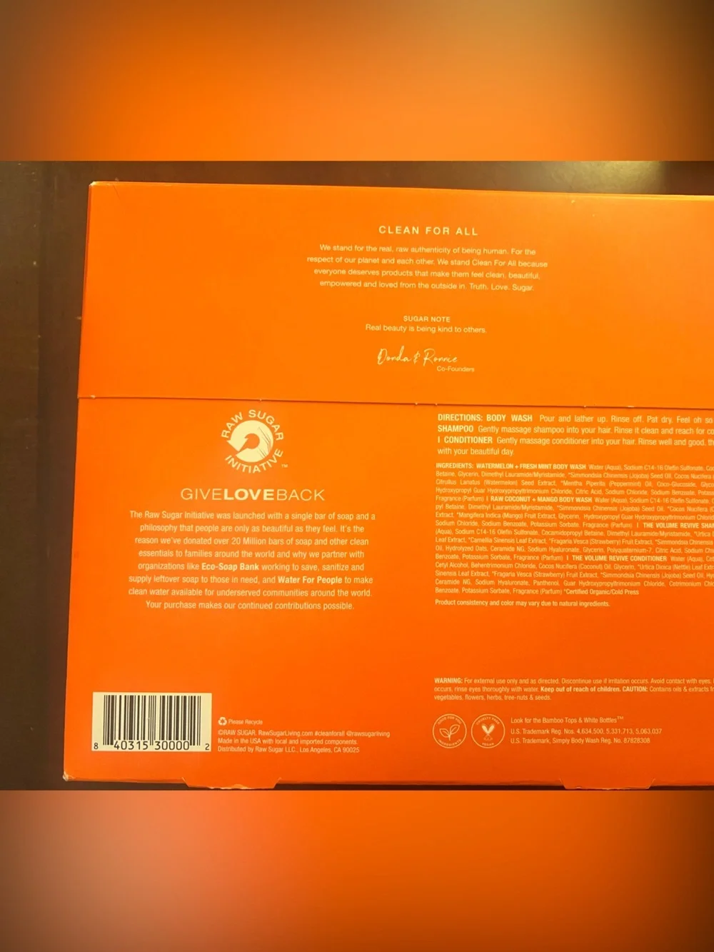 Raw Sugar 'Raw Joy' Bath & Body Gift Set 3oz New